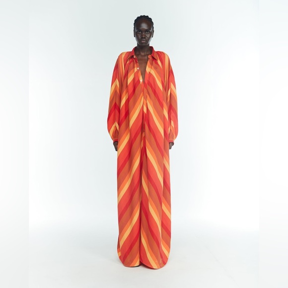 marrakshi life Dresses & Skirts - MARRAKSHI LIFE Touareg Dress, Red Autumn Stripe - NWT